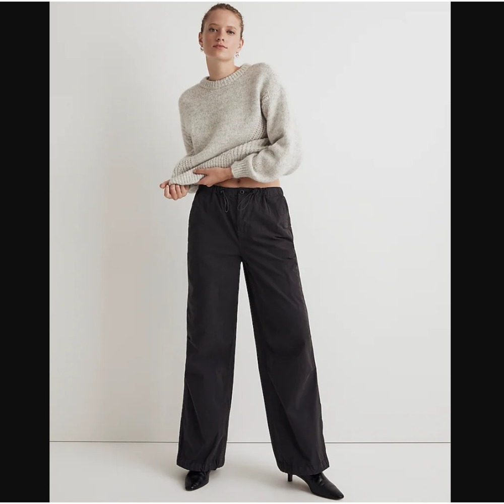 Madewell NEW NWT Womens Size 28 Black Cargo‎ Parachute Pants Pull On NO088
